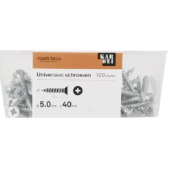 KARWEI unischroef platkop verzinkt 5x40 mm (100 stuks)