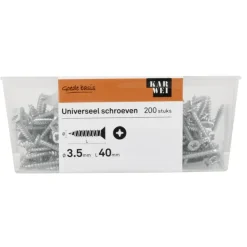 KARWEI unischroef platkop verzinkt 3,5x40 mm (200 stuks)