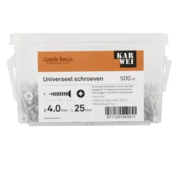KARWEI unischroef platkop verzinkt 4x25 mm (500 stuks)