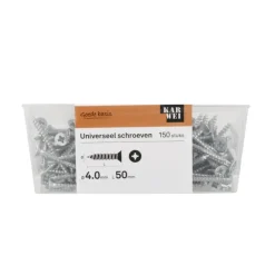 KARWEI unischroef platkop verzinkt 4x50 mm (150 stuks)