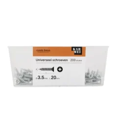 KARWEI unischroef platkop verzinkt 3,5x20 mm (200 stuks)