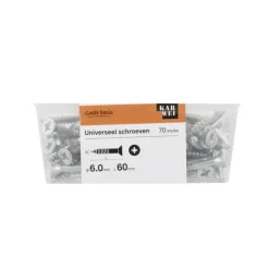 KARWEI unischroef platkop verzinkt 6x60 mm (70 stuks)