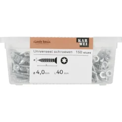 KARWEI unischroef vk verzinkt 4x40 mm (200 stuks)