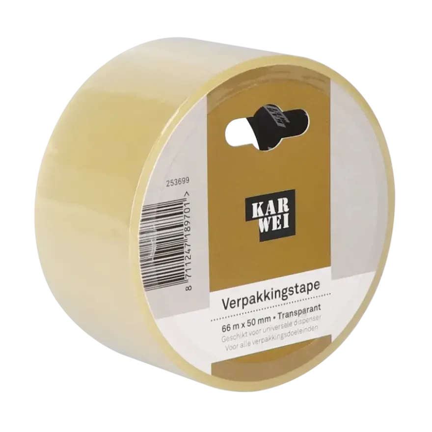 KARWEI verpakkingstape transparant 66 m x 50 mm