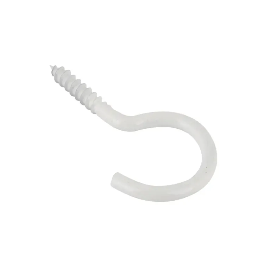 KARWEI Waslijnhaken wit 4,8mm - 80mm 4st.
