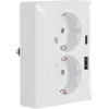 KARWEI Zenith Dubbel Stopcontact Geaard met USB A+C Wit