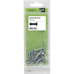 KARWEI zeskantbout voldraad M5x20 mm 10 stuks