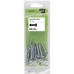 KARWEI zeskantbout voldraad M6x30 mm 10 stuks