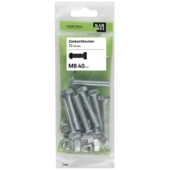 KARWEI zeskantbout voldraad M8x40 mm 10 stuks