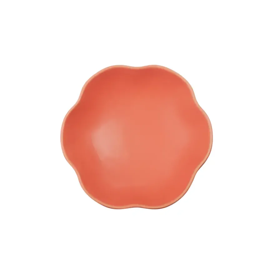 Keramieken fruitschaal rood 25x25x30cm
