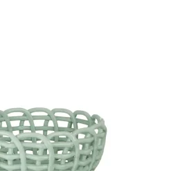 Keramieken mand groen 23x23x10,3cm