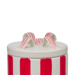 Keramieken doos met strik 11x11x13cm