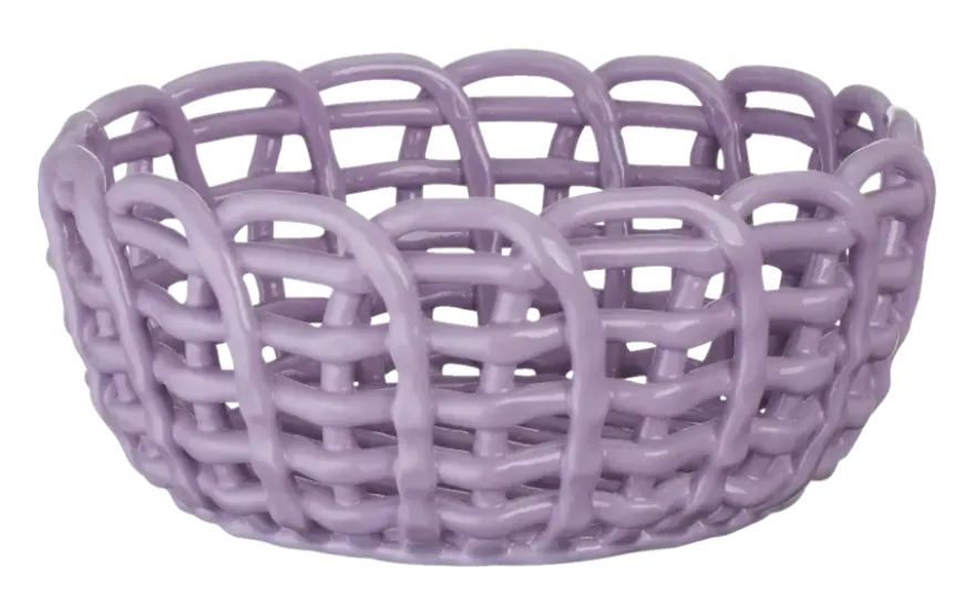Keramieken mand lila 23x23x10,3cm