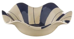 Keramieken schaal wit blauw 25,5x25,5x8cm