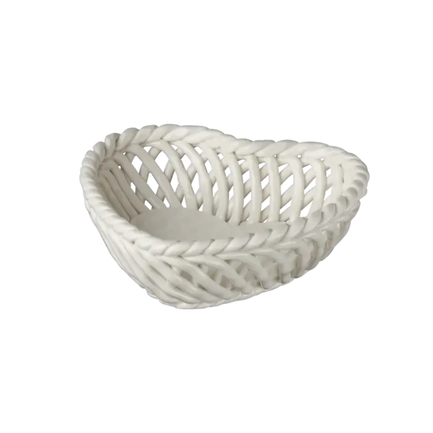Keramieken schaal wit 16x16x16cm