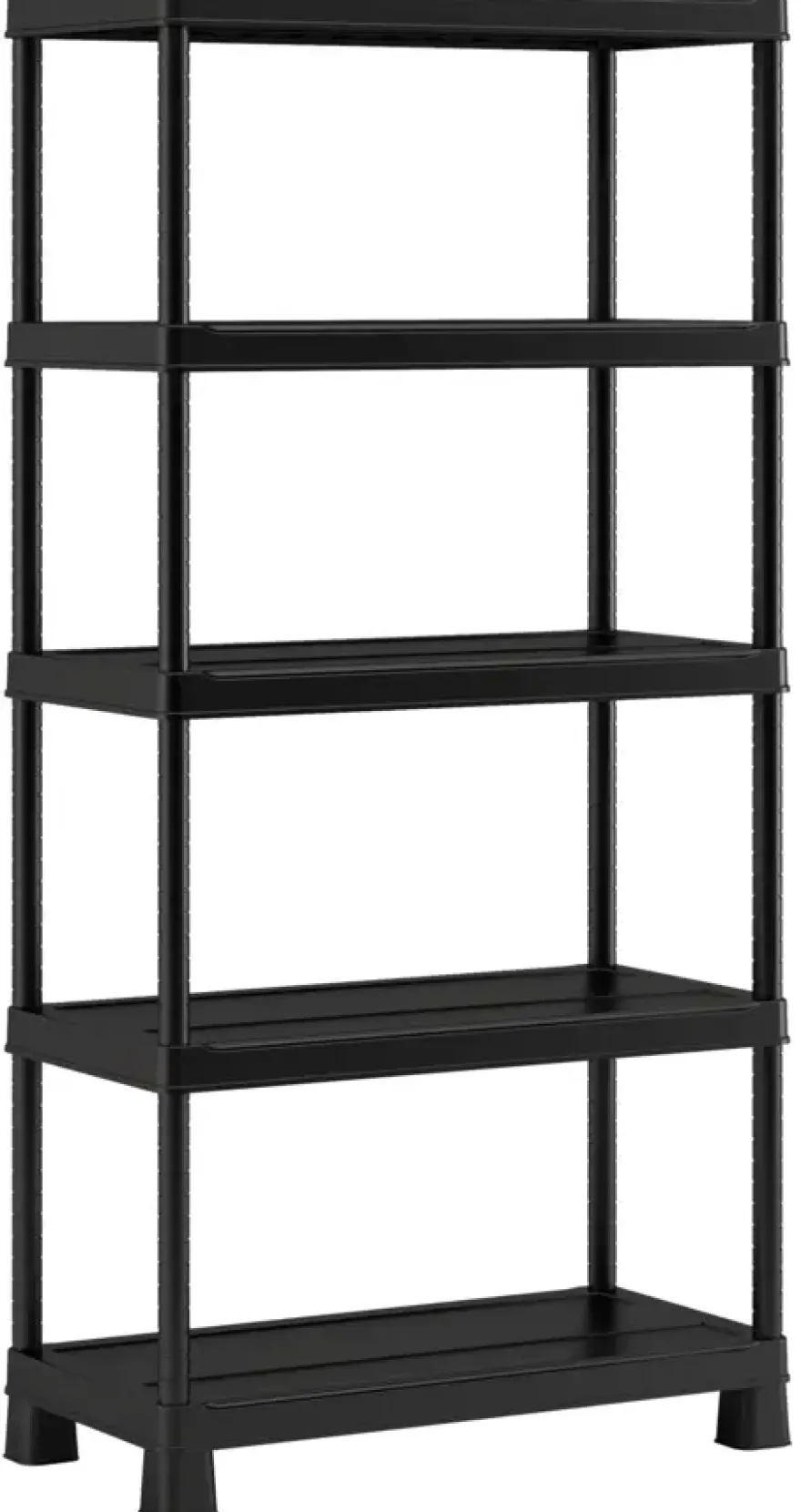 Keter Plus stellingkast - 5 planken - 90x40x182cm - zwart