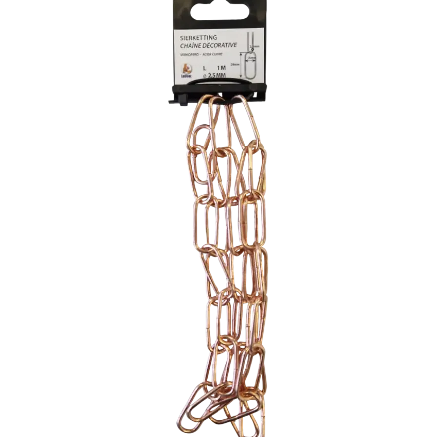 Ketting verkoperd 23x11x2,5 mm 1 meter
