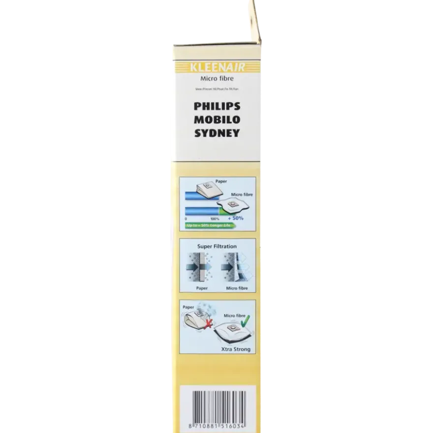 Kleenair Stofzuigerzak Philips Mobilo/Sydney PH 6 5 stuks