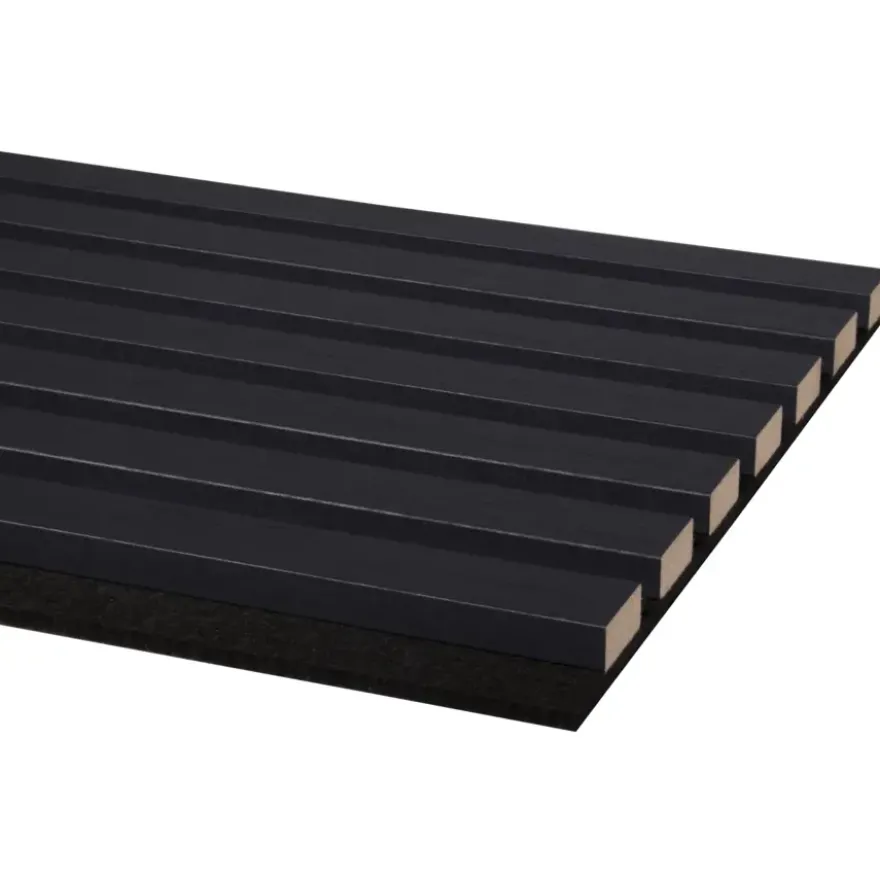 Kleurstaal lattenwand Decowall Acoustic lava eiken 25x30cm