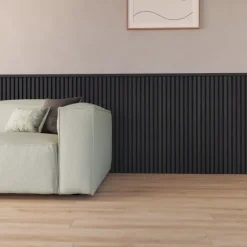 Kleurstaal lattenwand Decowall Acoustic lava eiken 25x30cm