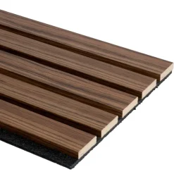 Kleurstaal lattenwand Decowall Advanced walnoot 25x30cm