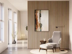 Kleurstaal lattenwand Decowall Advanced natuur eiken 25x30cm