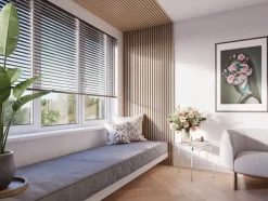 Kleurstaal lattenwand Decowall Acoustic natuur eiken 25x30cm