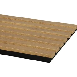 Kleurstaal lattenwand Decowall Acoustic brons eiken 25x30cm
