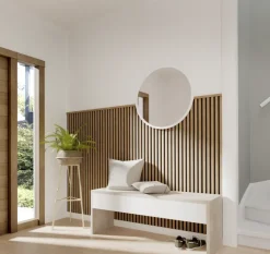Kleurstaal lattenwand Decowall Acoustic brons eiken 25x30cm