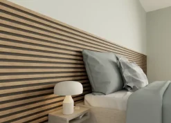 Kleurstaal lattenwand Decowall Acoustic brons eiken 25x30cm