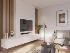 Kleurstaal lattenwand Decowall Acoustic brons eiken 25x30cm