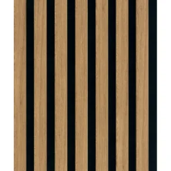 Kleurstaal lattenwand Decowall Acoustic brons eiken 25x30cm