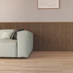 Kleurstaal lattenwand Decowall Acoustic brons eiken 25x30cm