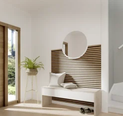 Kleurstaal lattenwand Decowall Acoustic brons eiken 25x30cm