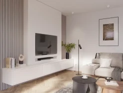 Kleurstaal lattenwand Decowall Acoustic grijs eiken 25x30 cm