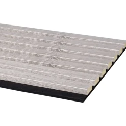 Kleurstaal lattenwand Decowall Acoustic grijs eiken 25x30 cm