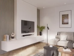 Kleurstaal lattenwand Decowall Acoustic vergrijsd eiken 25x30cm