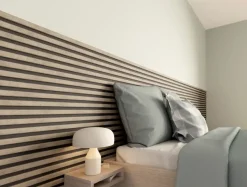 Kleurstaal lattenwand Decowall Acoustic vergrijsd eiken 25x30cm