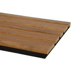 Kleurstaal lattenwand Decowall Acoustic Blend brons eiken 25x30cm