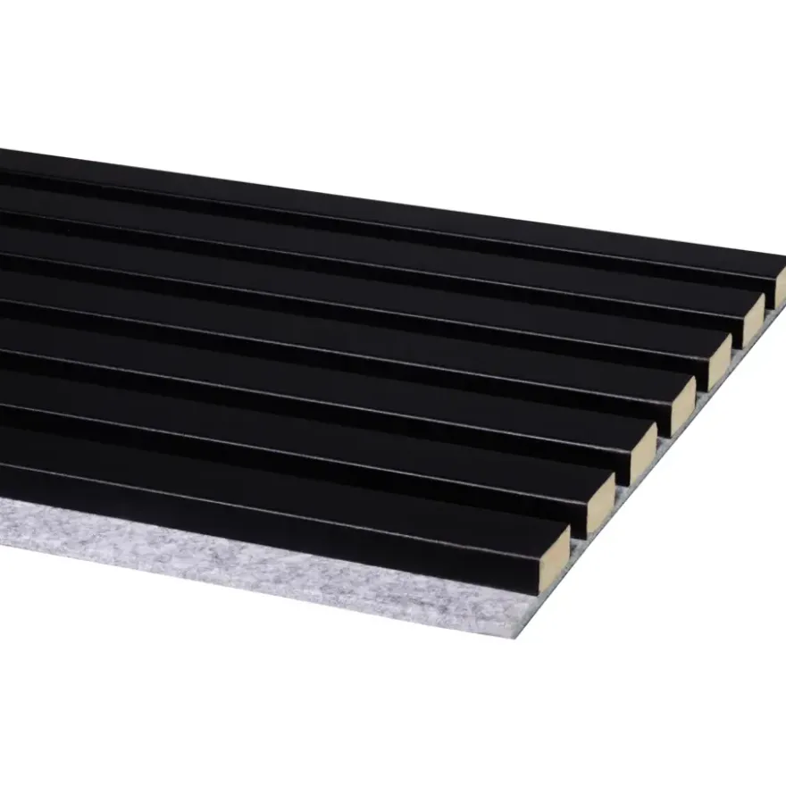 Kleurstaal lattenwand Decowall Acoustic zwart 25x30cm