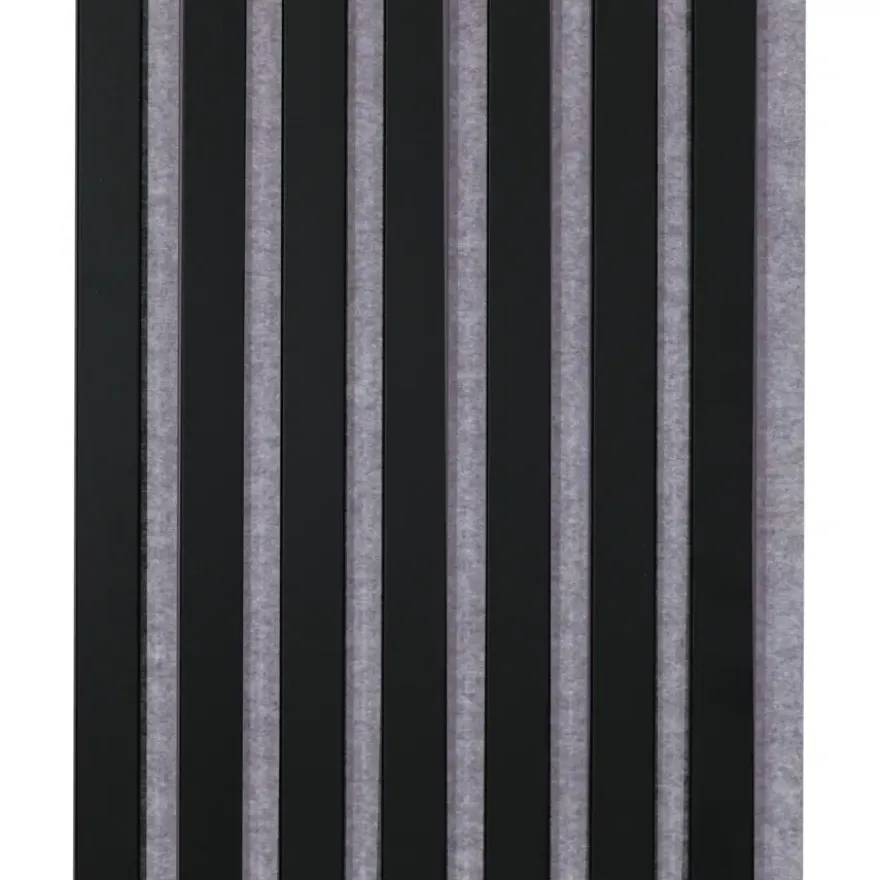 Kleurstaal lattenwand Decowall Acoustic zwart 25x30cm