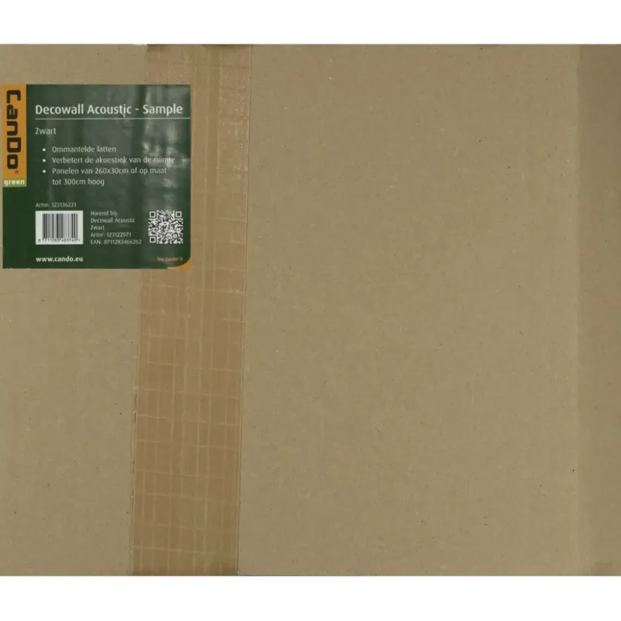 Kleurstaal lattenwand Decowall Acoustic zwart 25x30cm