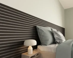 Kleurstaal lattenwand Decowall Acoustic zwart 25x30cm