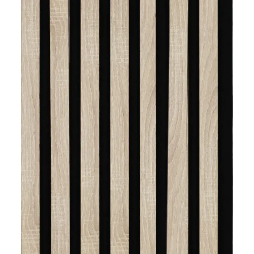 Kleurstaal lattenwand Decowall Acoustic eiken 25x30cm