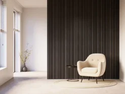 Kleurstaal lattenwand Decowall Acoustic Blend lava eiken 25x30cm
