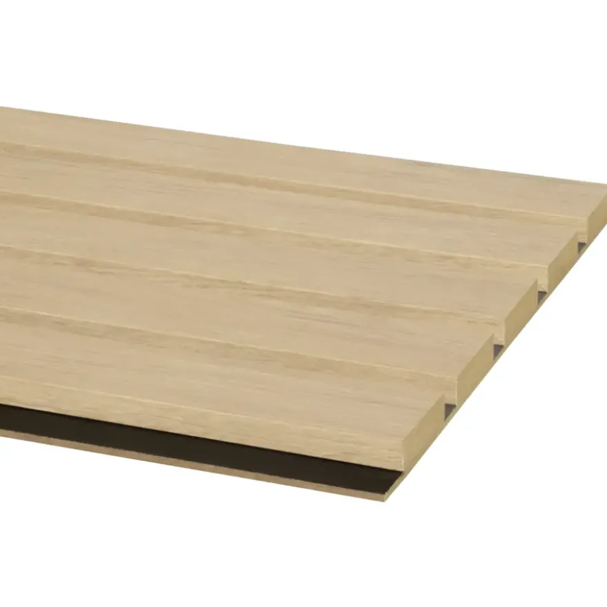Kleurstaal lattenwand Decowall Essential naturel eiken 25x30cm
