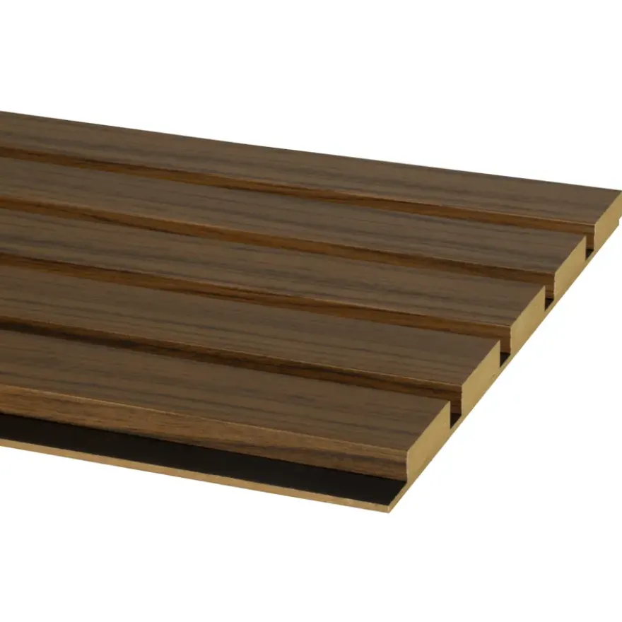 Kleurstaal lattenwand Decowall Essential walnoot 25x30cm