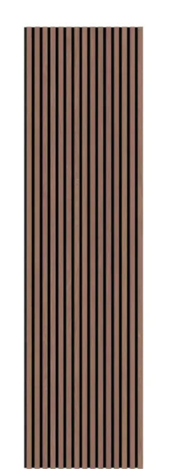 Kleurstaal lattenwand walnoot 20 x 30 cm