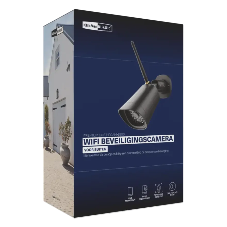 KlikAanKlikUit Ipcam-3500 Slimme Buitencamera Zwart