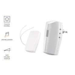 KlikAanKlikUit Plug-in draadloze deurbelset met zender ACDB-8000BC